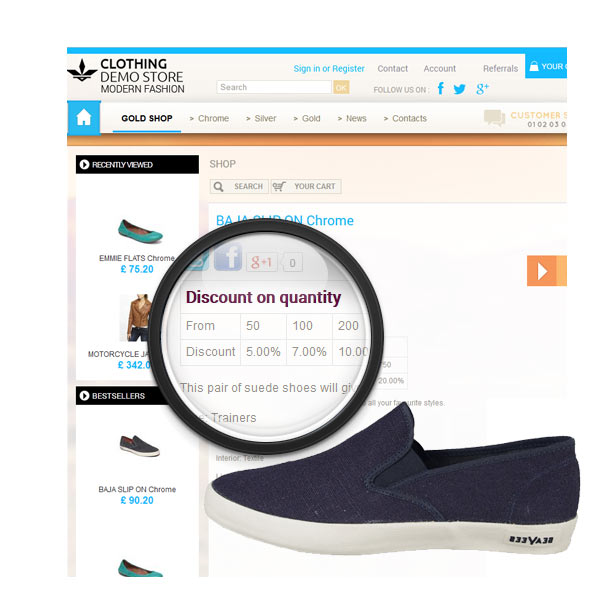 Sito E-commerce B2B - Tariffe decrescenti
