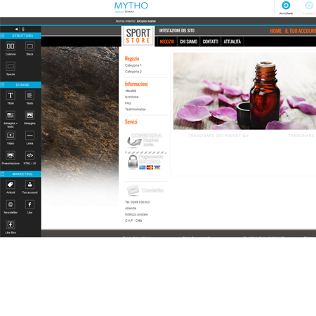 Design sito e-commerce MYTHO - Pagine personalizzate Design sito e-commerce MYTHO - Pagine personalizzate